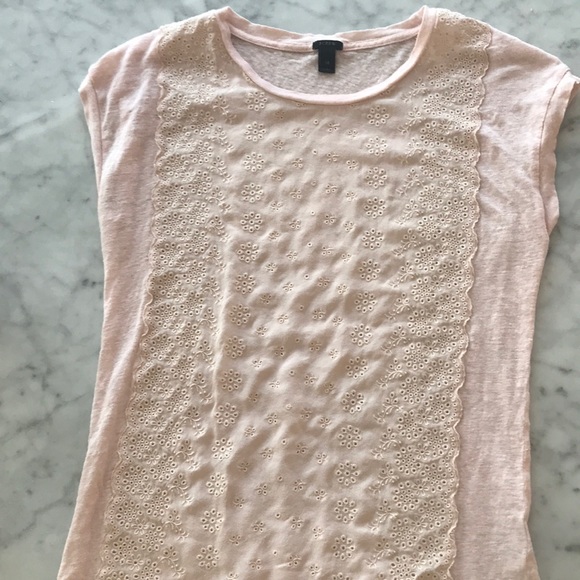 Beautiful linen and silk eyelet tee from J Crew - Picture 6 of 7